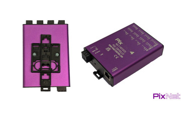 PixNet 4 is now supplied with a DIN rail mount  PixNet 4 is now supplied with a DIN rail mount